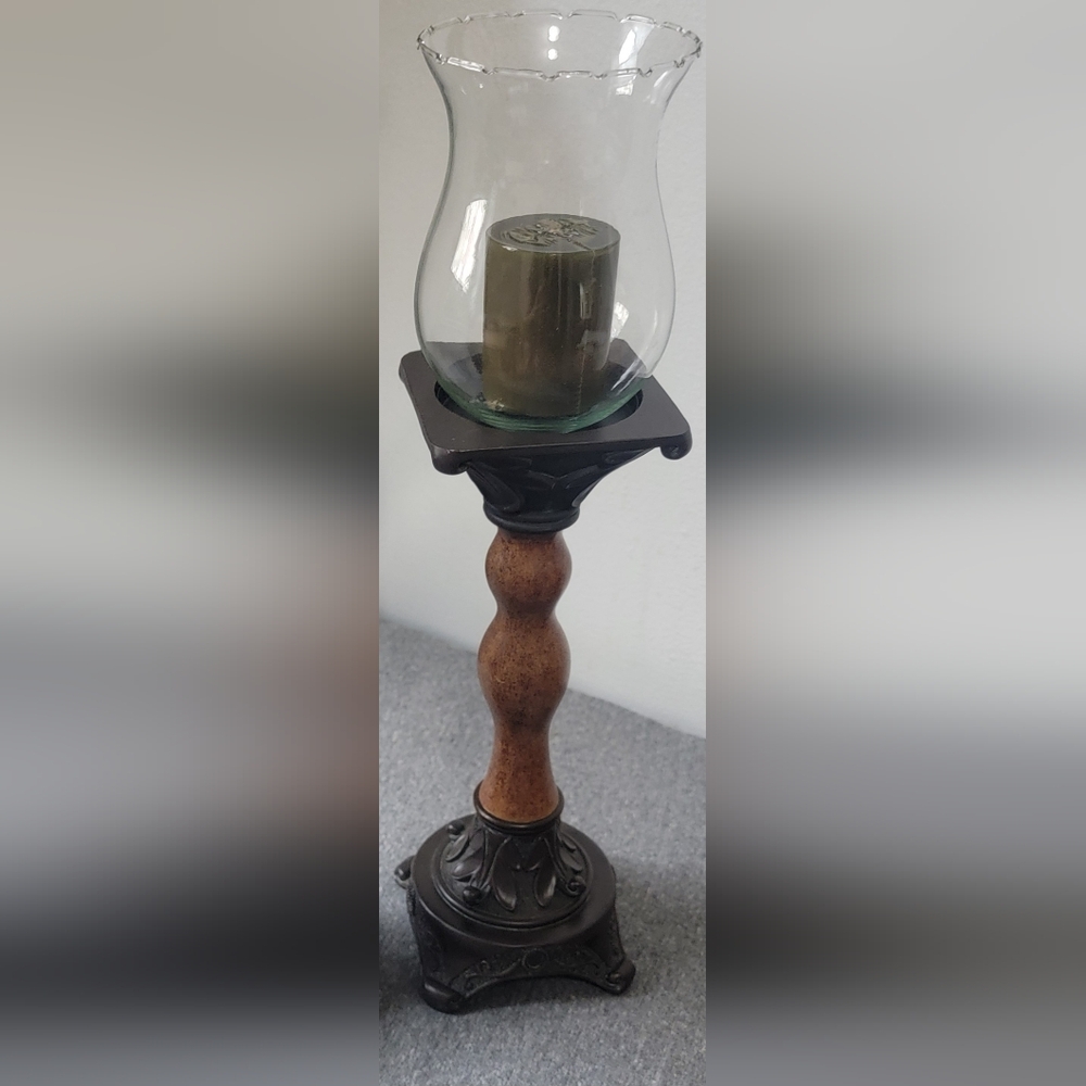 Vintage Solid Bronze Candle Holder
